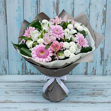 Букет цветов из:  Герберы, Альстромерии и Хризантемы #REPLACE_PRED# Каменке Ивановской области