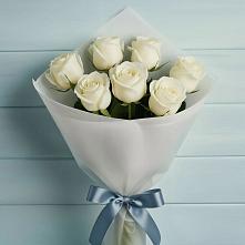 7 Белых роз Эдлесс Лав в Каменке Ивановской области Букет 7 Белых роз Эдлесс Лав в Каменке Ивановской области