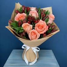 Букет цветов из:  Розы и Альстромерии в Каменке Ивановской области