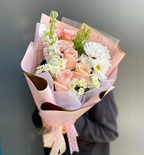 Букет цветов из:  Хризантемы и Розы в Каменке Ивановской области