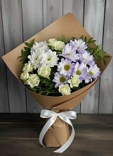 Букет цветов из:  Хризантемы и Розы в Каменке Ивановской области