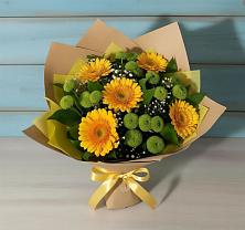 Букет цветов из:  Герберы и Хризантемы в Каменке Ивановской области
