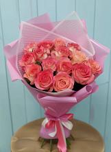 Букет 15 Розовых роз Равель в Каменке Ивановской области